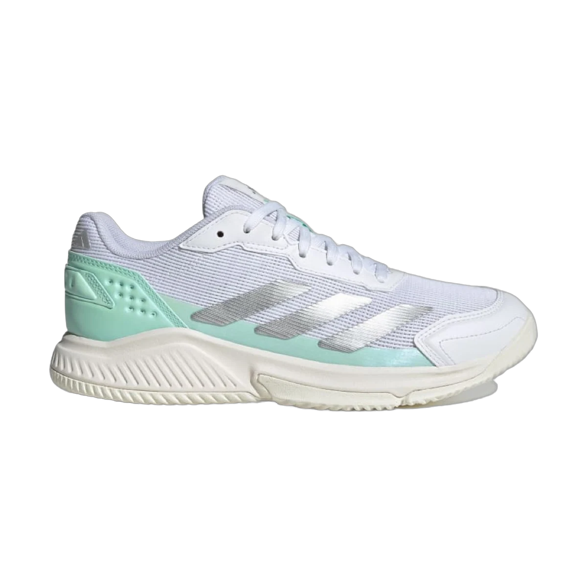 کفش پدل Adidas Courtquick Padel Shoe Women Cloud White Silver Metallic Clear Mint