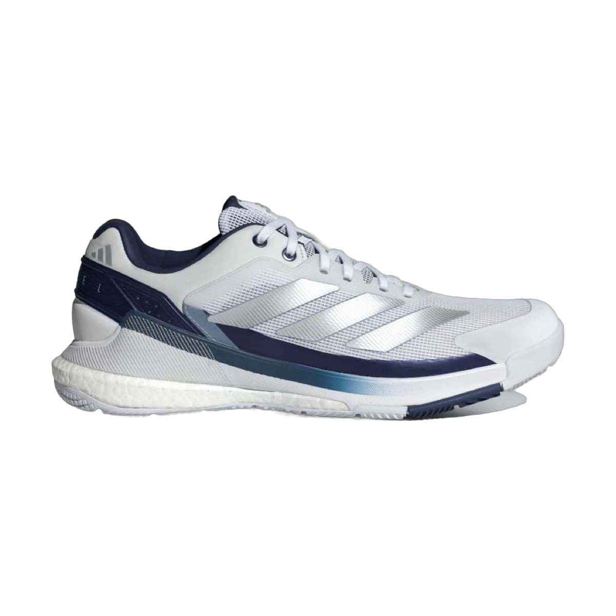 کفش پدل Adidas Crazyquick BOOST Padel Shoe Men Cloud White Silver Metallic Dark Blue