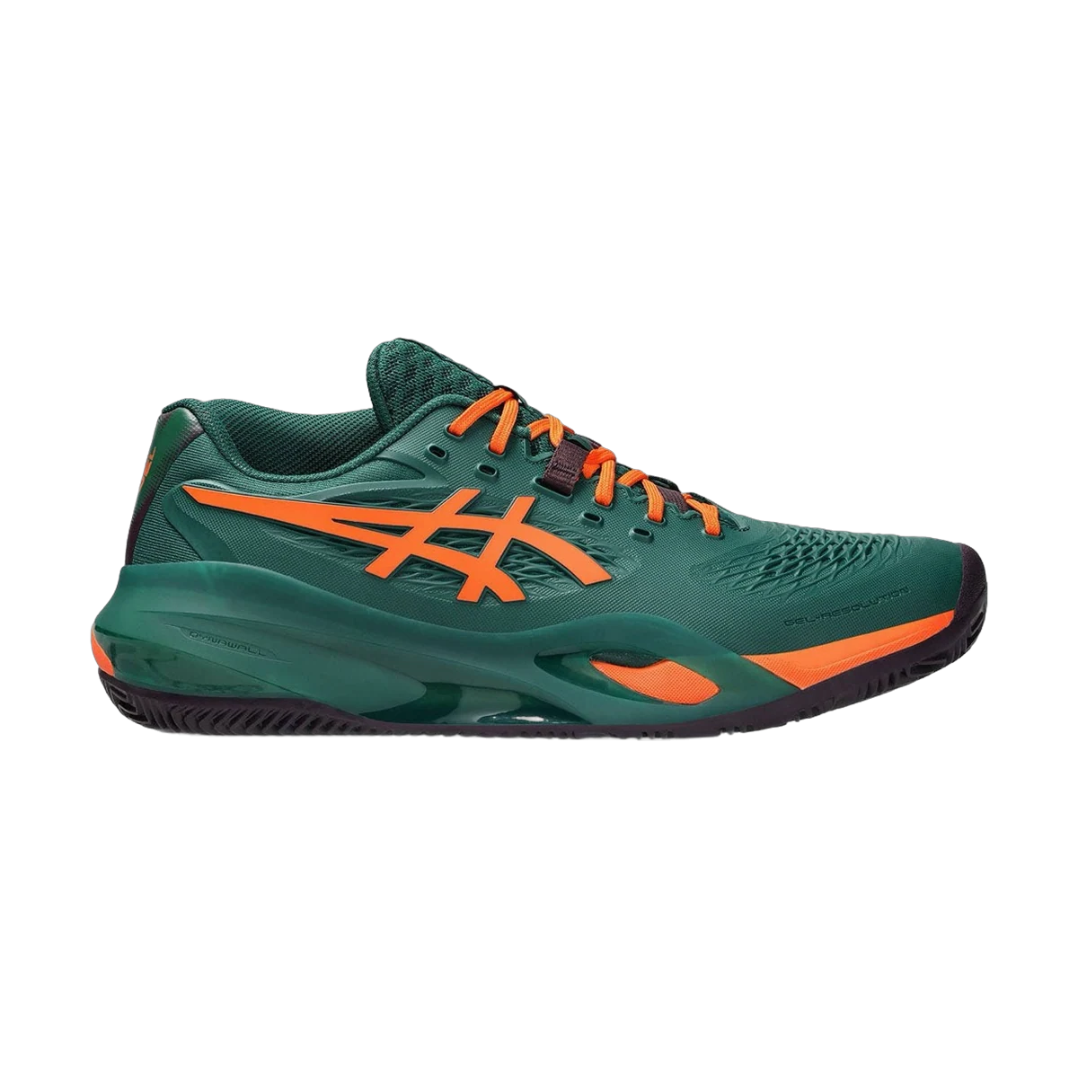 کفش پدل Asics Gel-Resolution X Padel Men Jewel Green Energy Orange