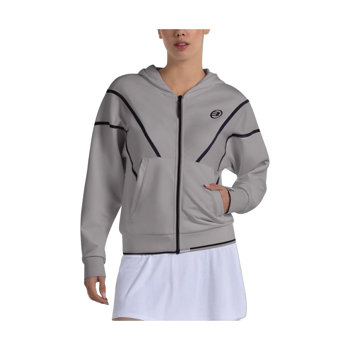 لباس پدل Bullpadel Tielan Hooded Jacket Women Taupe