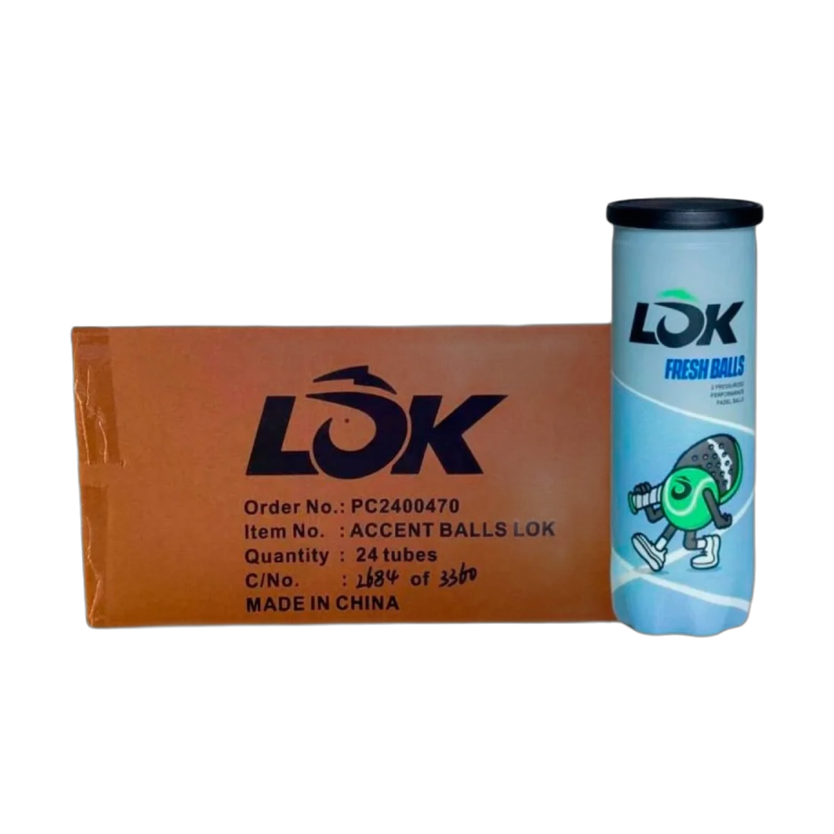 توپ پدل LOK Fresh Padel Balls Case 24 Cans
