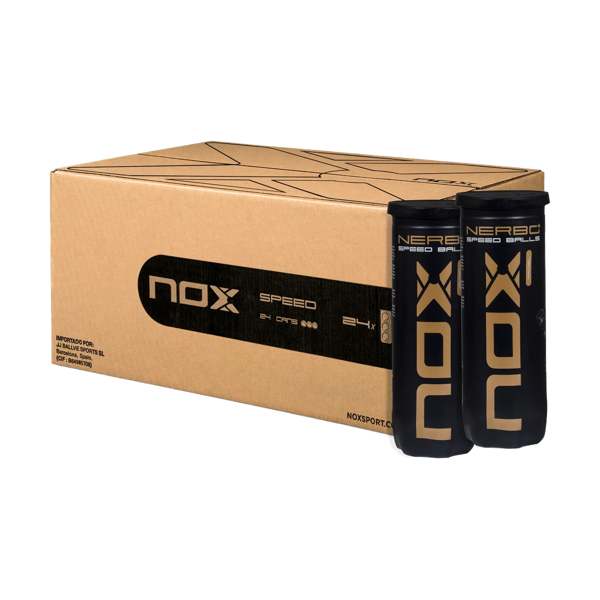 توپ پدل Nox NERBO+ SPEED Padel Balls Case of 24 Cans
