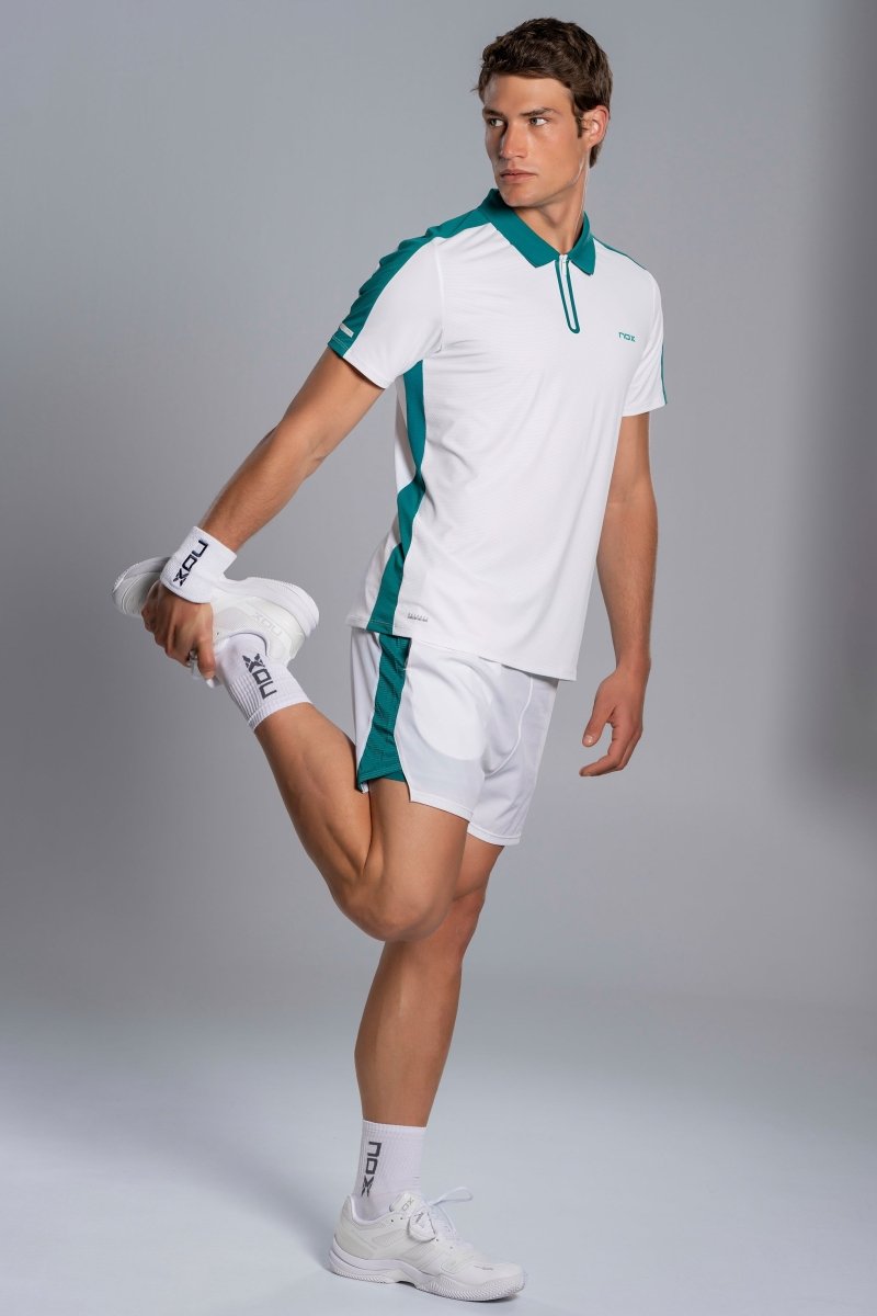 لباس پدل Nox PRO Polo Men White/Ivy Green، عکس ۱