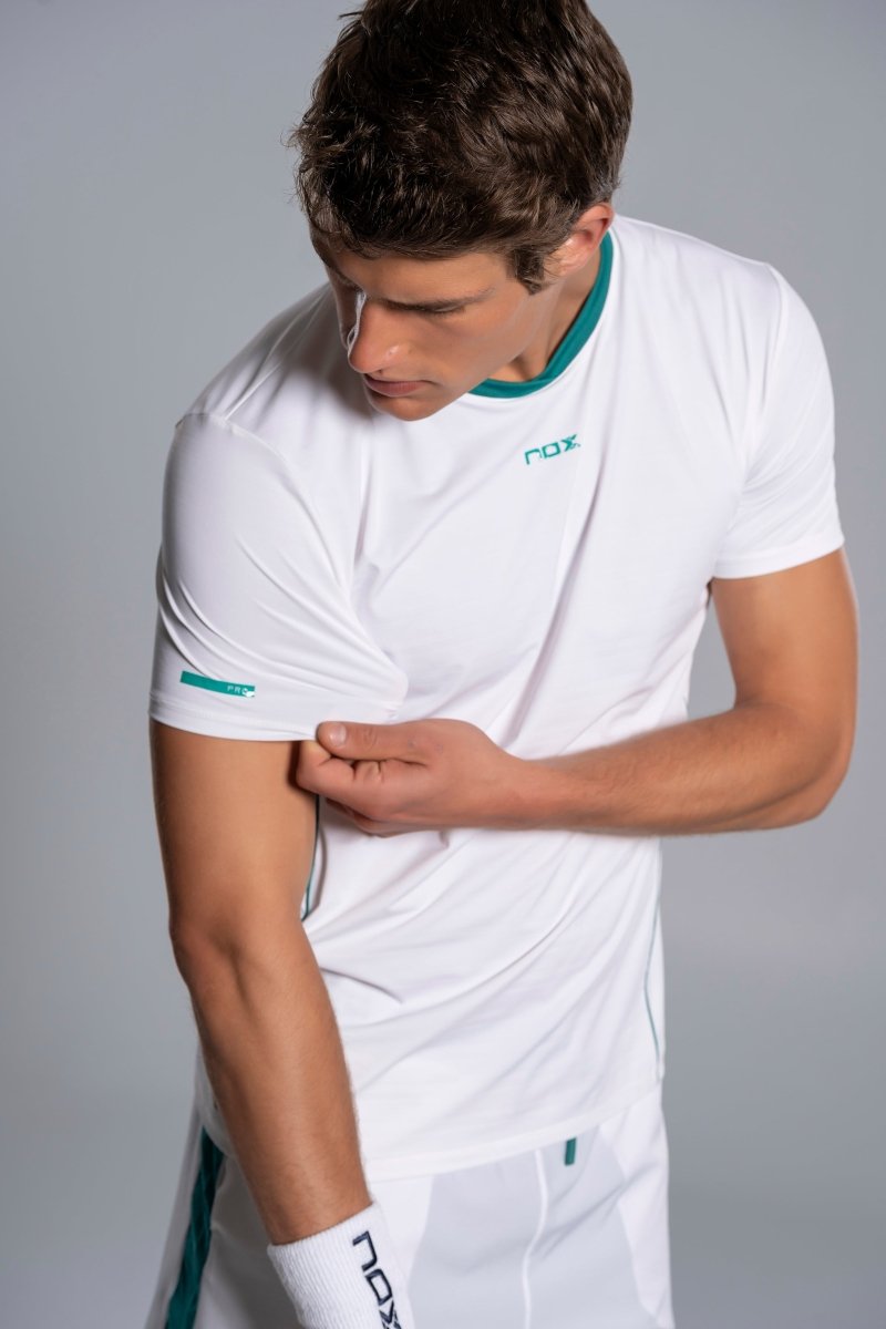 لباس پدل Nox PRO T-Shirt Men White/Ivy Green