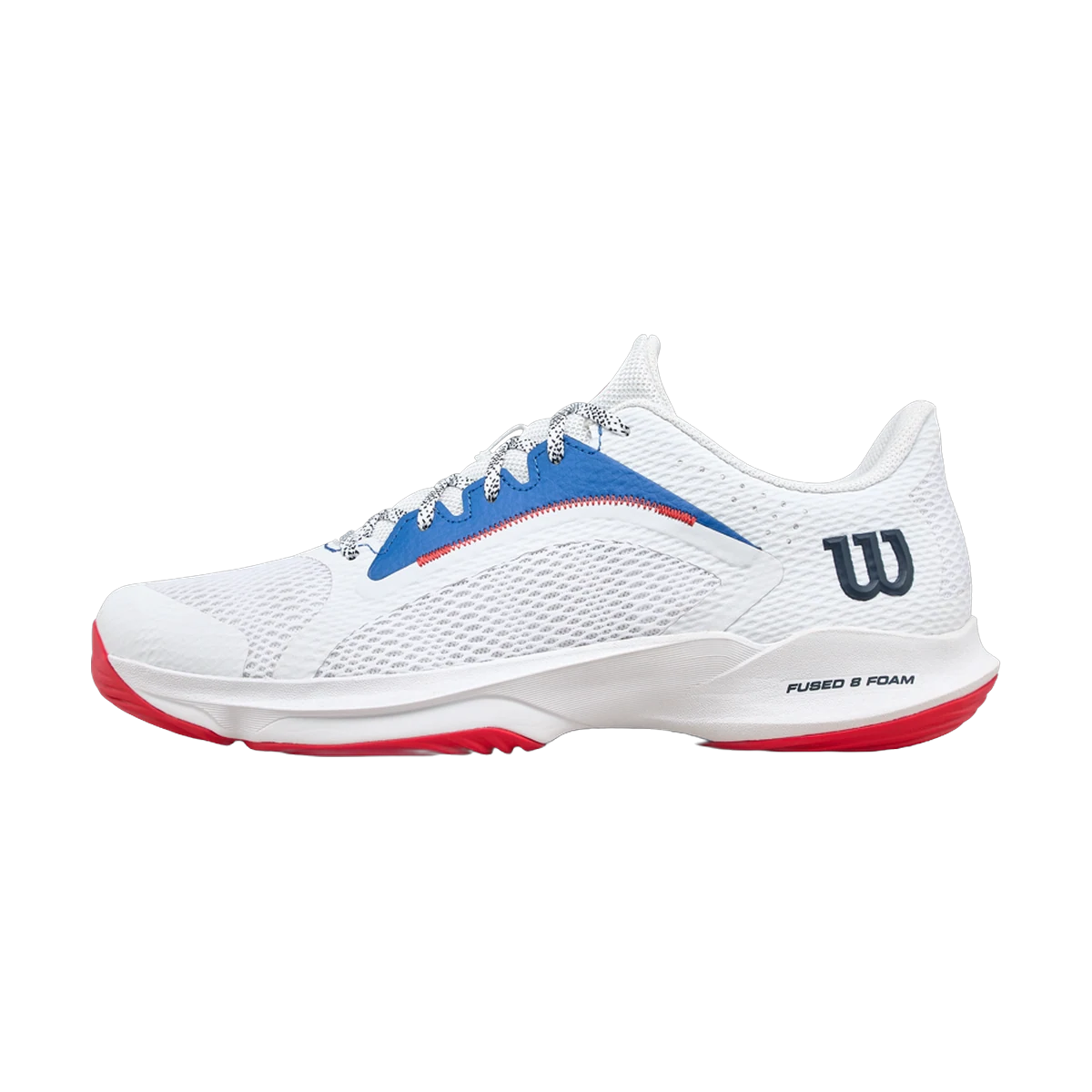 کفش پدل Wilson Hurakn Pro V2 Men's Padel Shoe White Deja Vu Blue Red